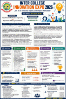 INNOVATION EXPO 2026 Inter College Innovation Expo Poster
